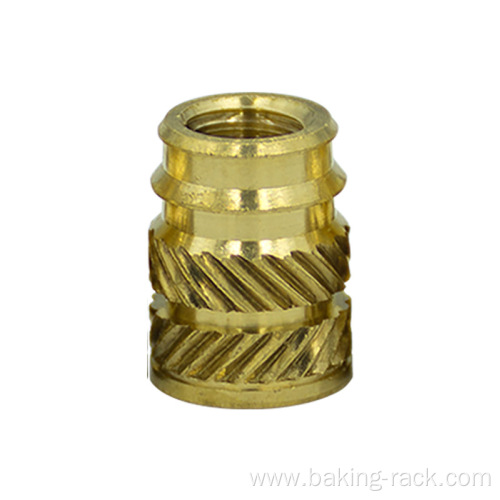 M4 press-in and injection knurled brass insert nut